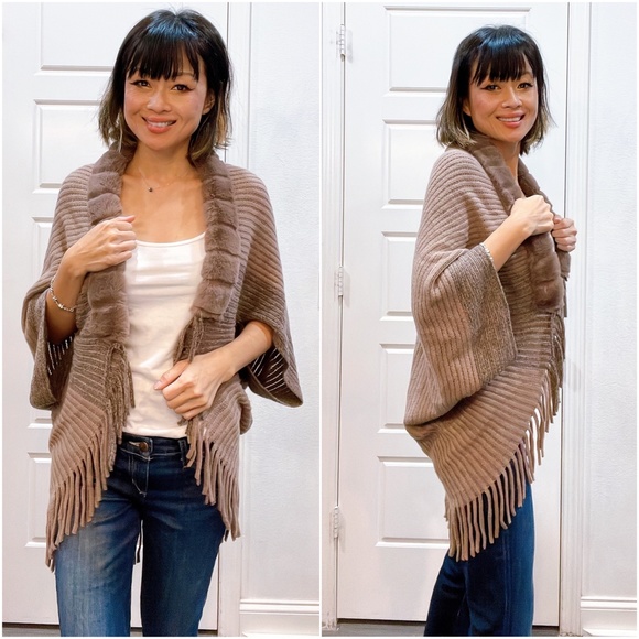Sweaters - 016 Cozy Vegan Fur Fringe Cardigan